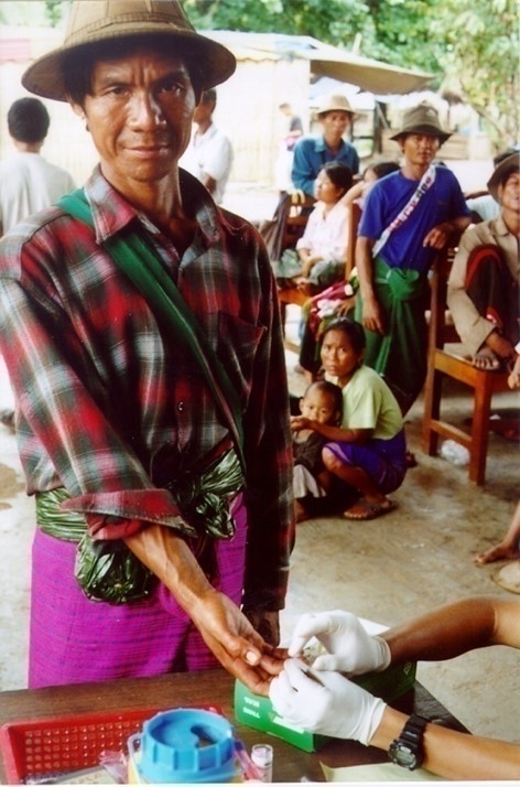Malaria patient at Mawker-Thai clinic