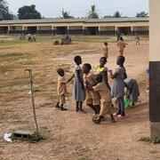School kids playing