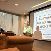 Dr. Tim Anderson introducing Dr. Yves-Nathan Tian-Bi at his seminar.