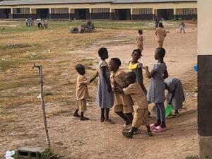 School kids playing