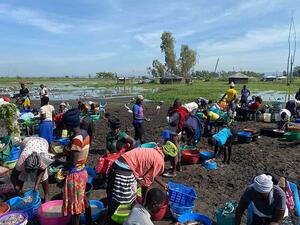 Extensive water contact and risk of schistosomiasis transmission in Lake Victoria.