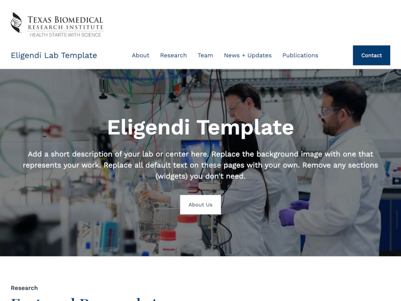 Texas Biomedical Eligendi Template screenshot